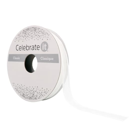 24 Pack: 3/8'' x 5yd. Sheer Satin Edge Ribbon by Celebrate It™